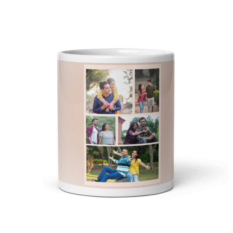 Customized Coffee Mug - Add Your Own Photo -5 Photo Frame Pattern