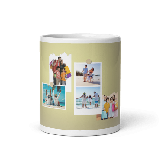 Customized Coffee Mug - Add Your Own Photo -5 Photo Frame Pattern
