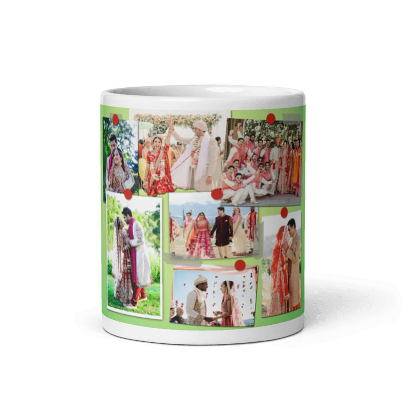 Customized Coffee Mug - Add Your Own Photo -7 Photo Frame Pattern