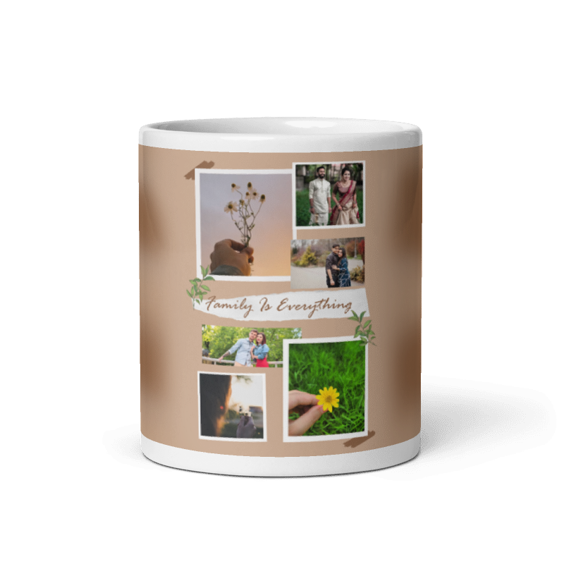 Customized Coffee Mug - Add Your Own Photo -6 Photo Frame Pattern