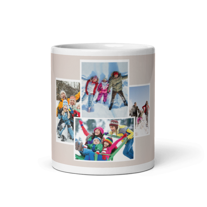 Customized Coffee Mug - Add Your Own Photo -4 Photo Frame Pattern