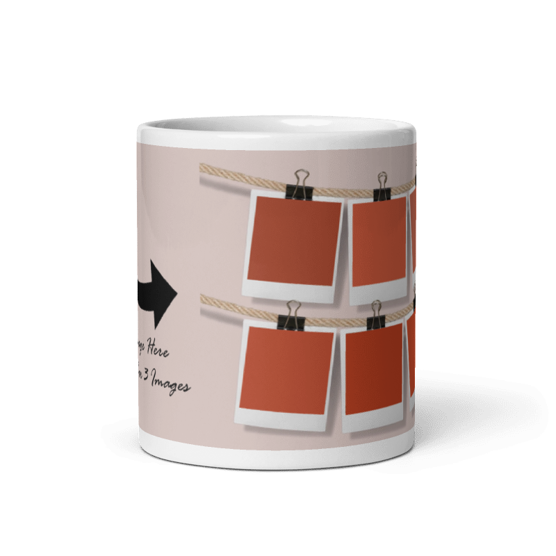Customized Coffee Mug - Add Your Own Photo -6 Photo Frame Pattern