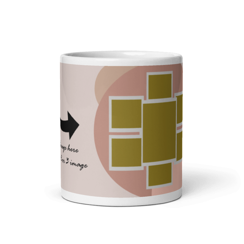 Customized Coffee Mug - Add Your Own Photo -7 Photo Frame Pattern