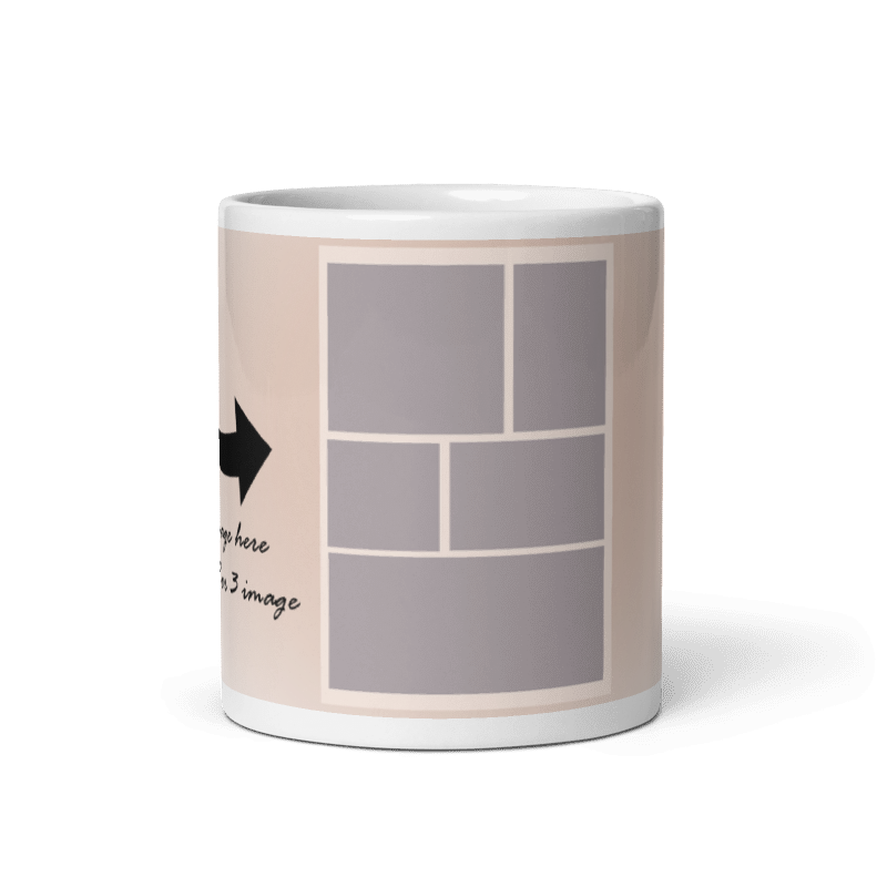 Customized Coffee Mug - Add Your Own Photo -5 Photo Frame Pattern