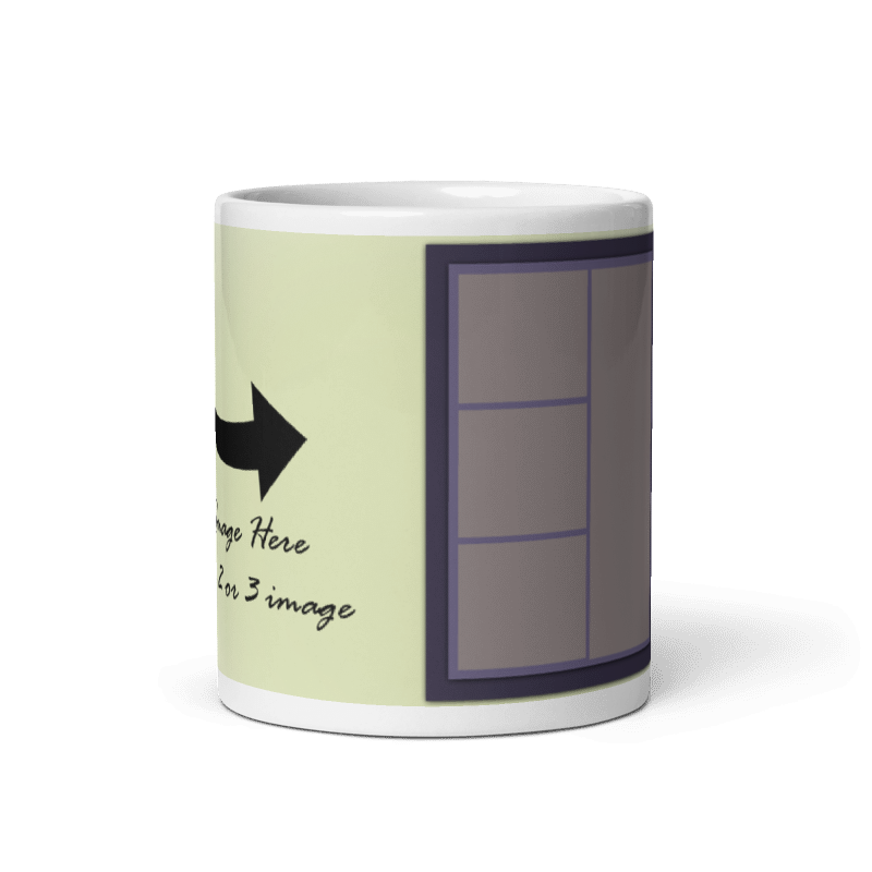 Customized Coffee Mug - Add Your Own Photo -4 Photo Frame Pattern