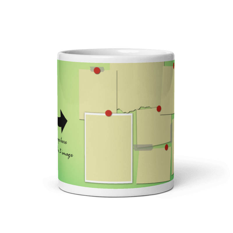 Customized Coffee Mug - Add Your Own Photo -7 Photo Frame Pattern