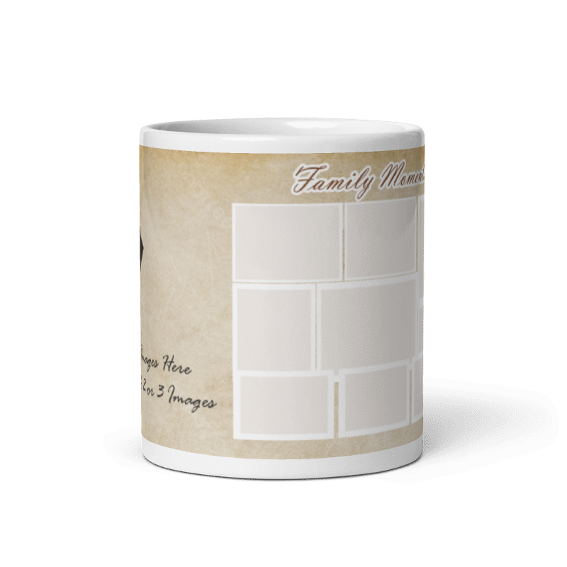 Customized Coffee Mug - Add Your Own Photo -9 Photo Frame Pattern