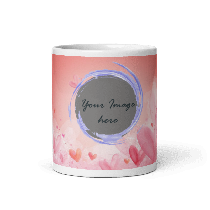 Customized Coffee Mug - Add Your Own Photo - Circle Frame