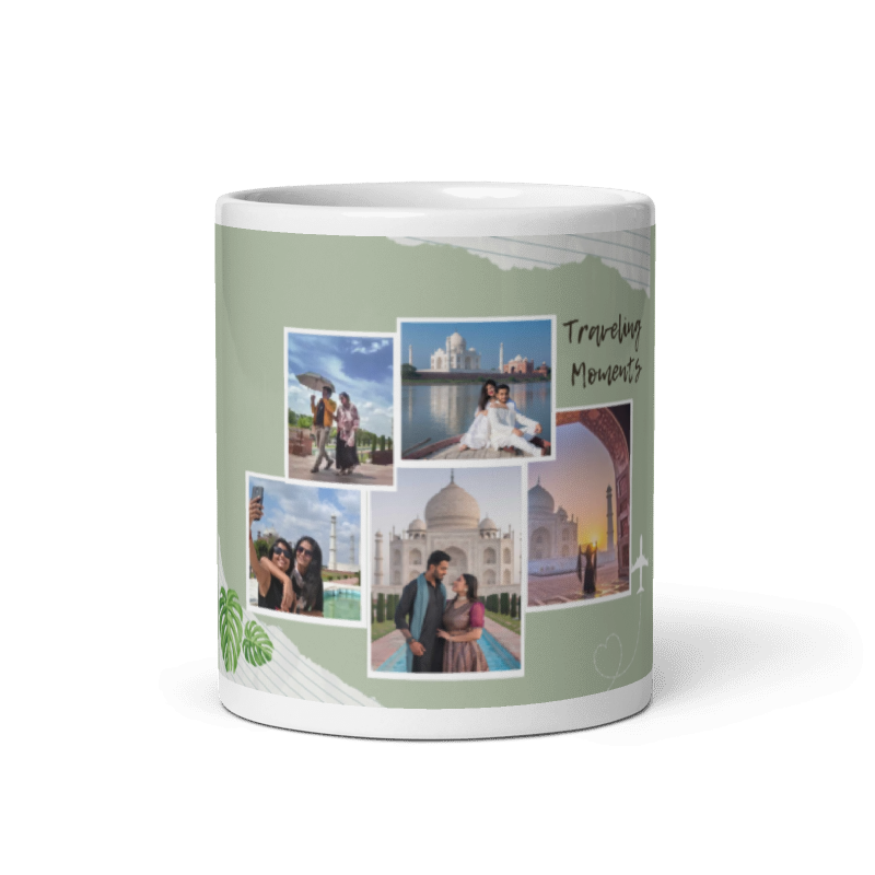 Customized Coffee Mug - Add Your Own Photo -5 Photo Frame Pattern