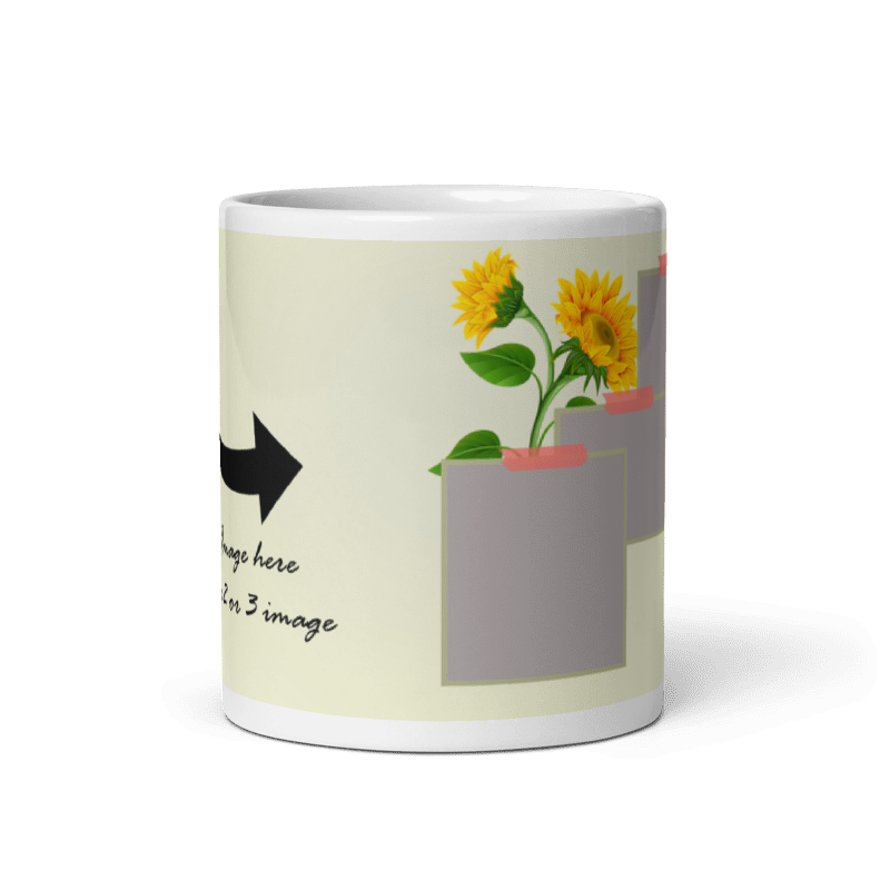 Customized Coffee Mug - Add Your Own Photo -3 Photo Frame Pattern