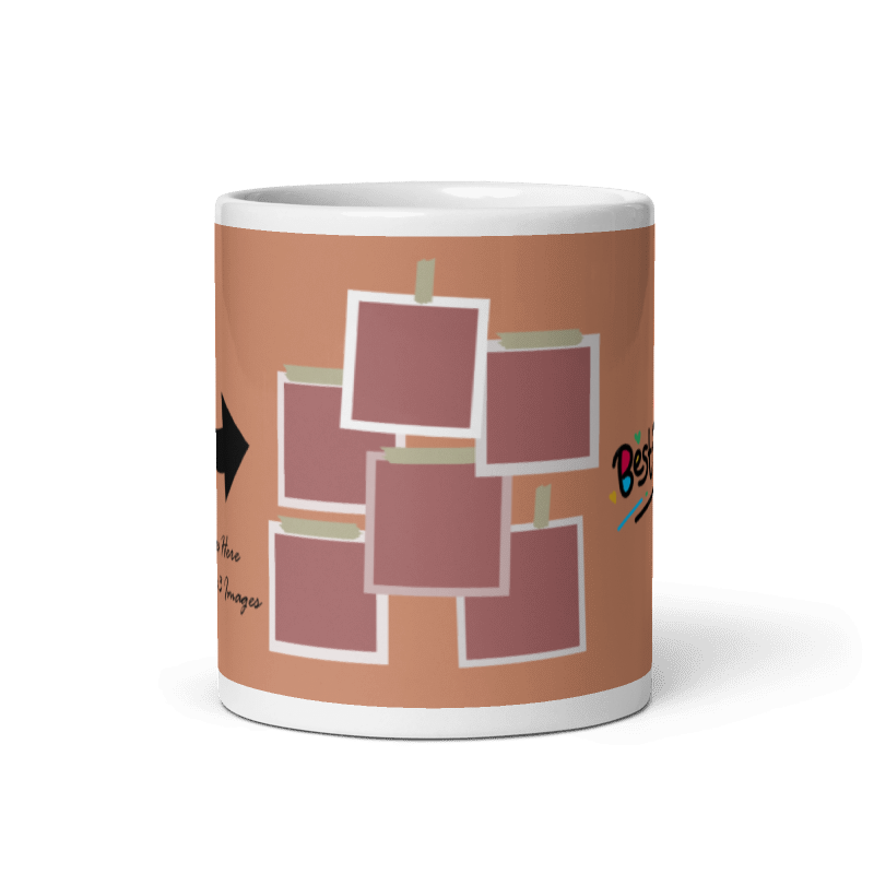 Customized Coffee Mug - Add Your Own Photo -6 Photo Frame Pattern