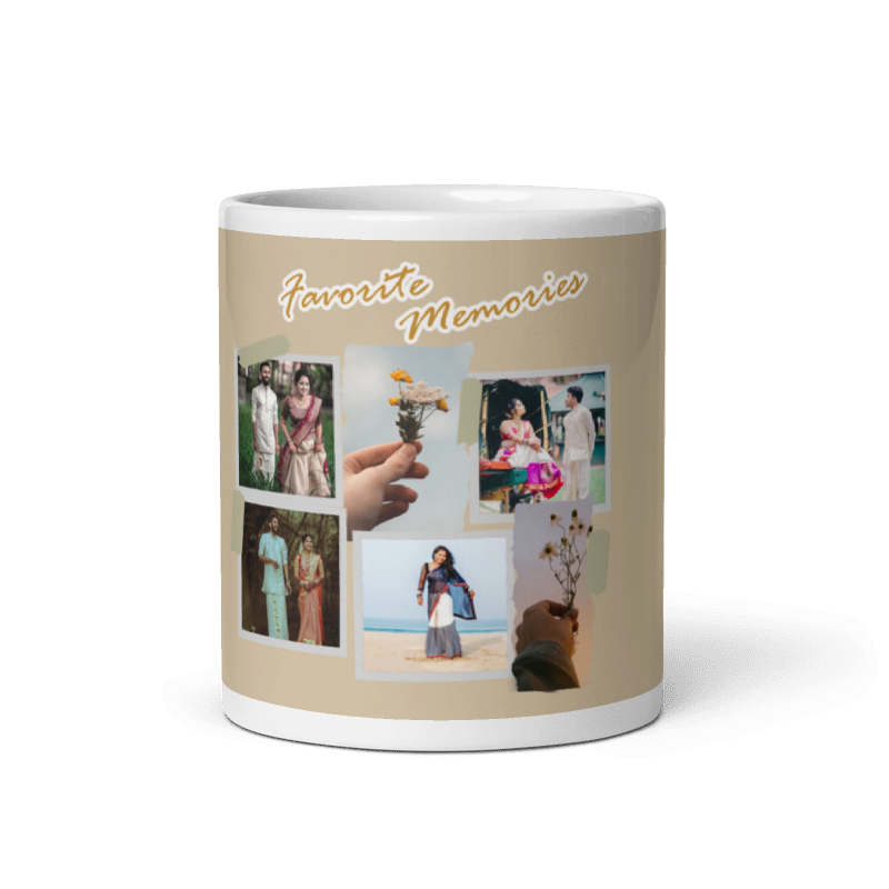 Customized Coffee Mug - Add Your Own Photo -6 Photo Frame Pattern
