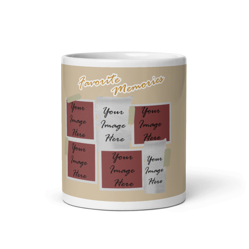 Customized Coffee Mug - Add Your Own Photo -6 Photo Frame Pattern