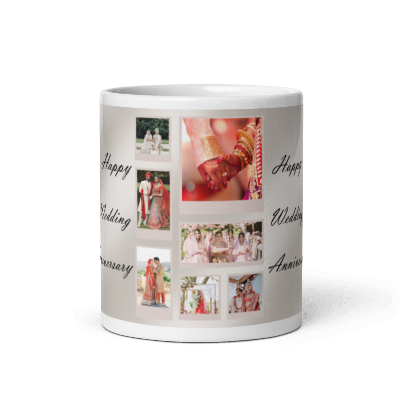 Customized Coffee Mug - Add Your Own Photo -7 Photo Frame Pattern