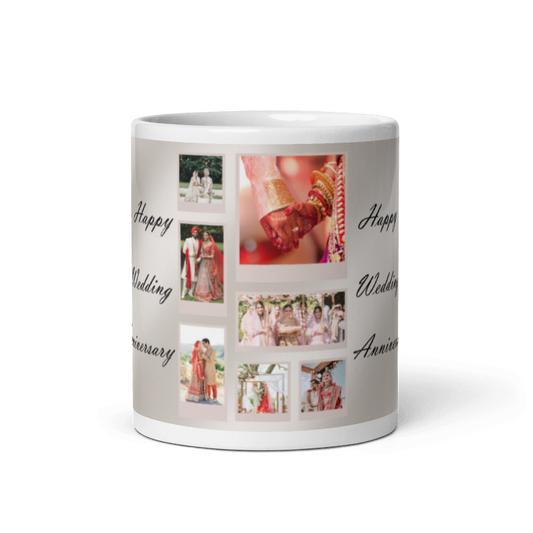 Customized Coffee Mug - Add Your Own Photo -7 Photo Frame Pattern
