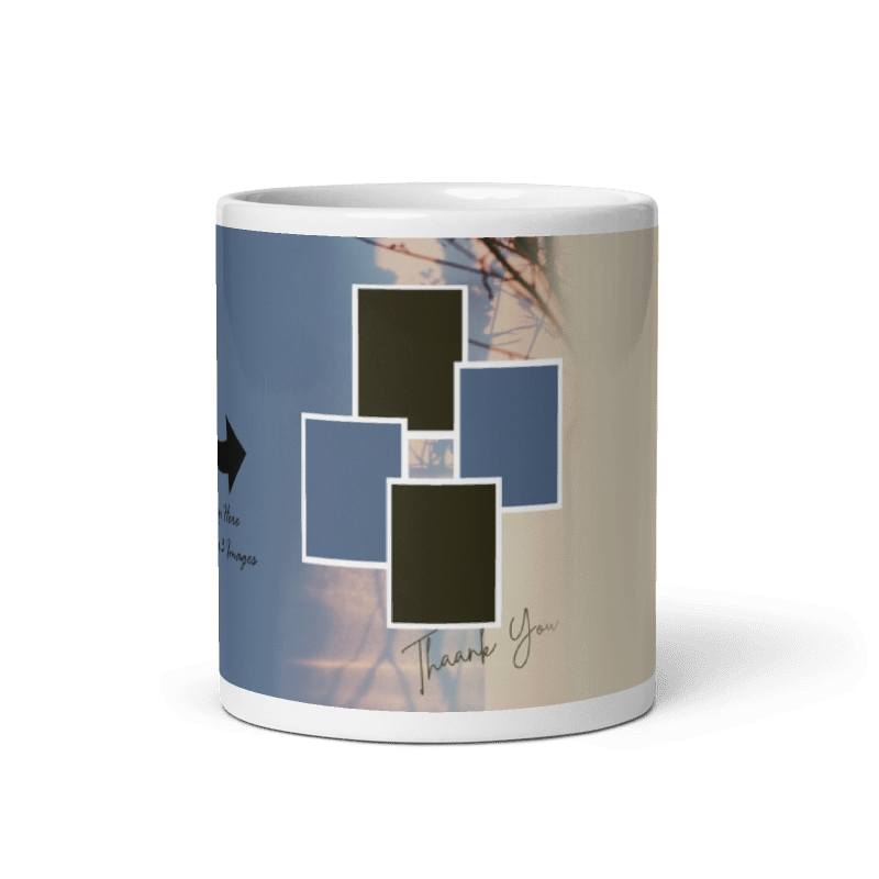 Customized Coffee Mug - Add Your Own Photo -4 Photo Frame Pattern