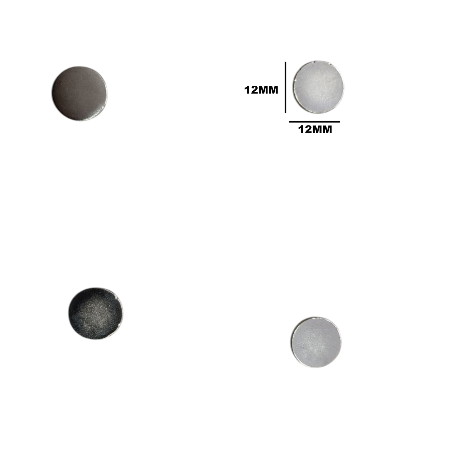 ShopTwiz  Sliver Button Magnet ( Size 12 mm x 12 mm) Pack of 4