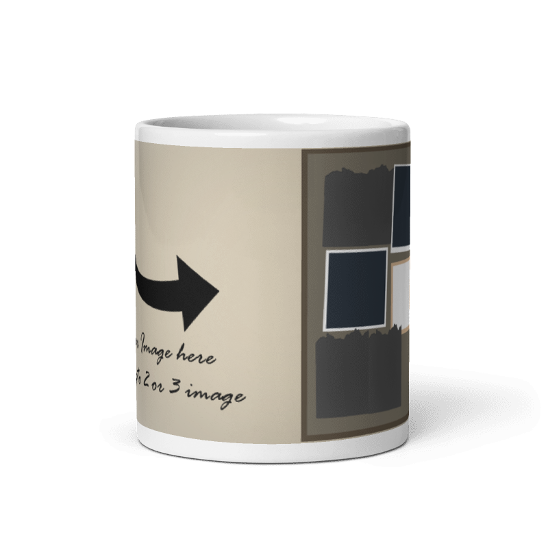 Customized Coffee Mug - Add Your Own Photo -6 Photo Frame Pattern
