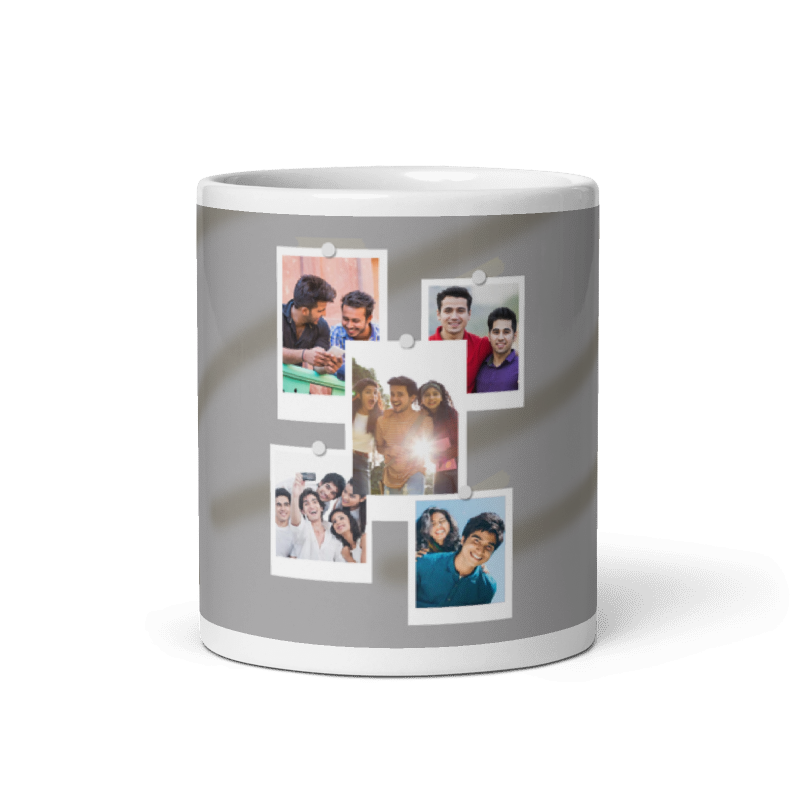 Customized Coffee Mug - Add Your Own Photo -5 Photo Frame Pattern