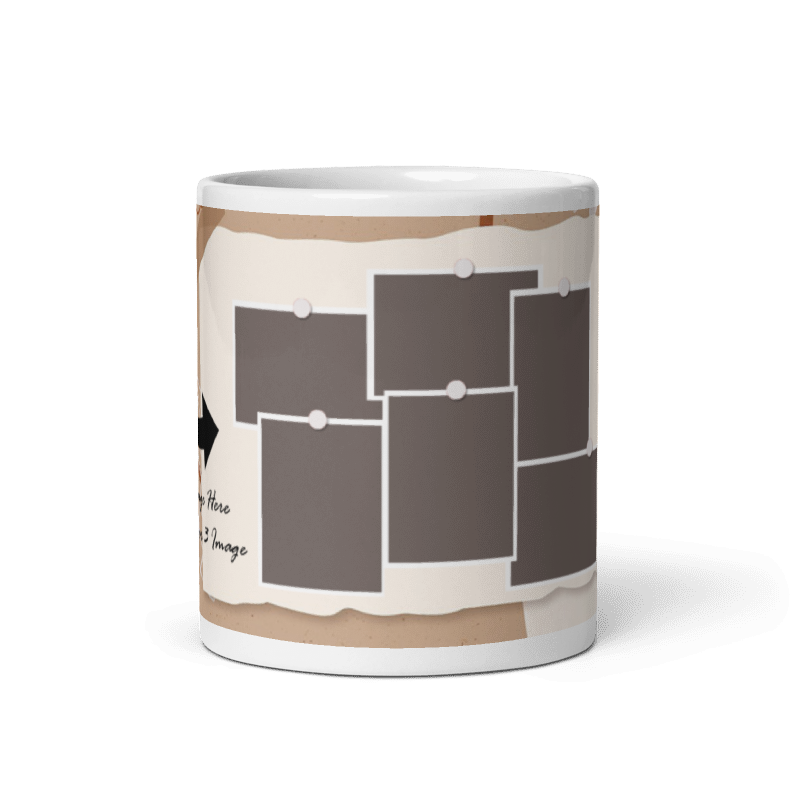 Customized Coffee Mug - Add Your Own Photo -6 Photo Frame Pattern
