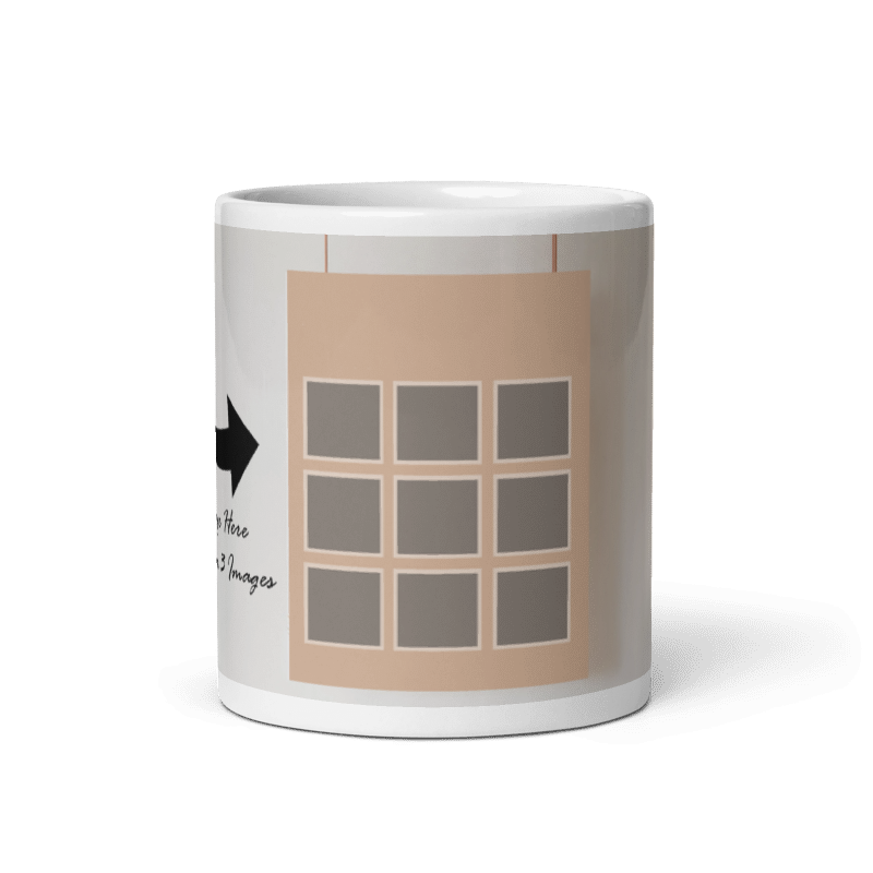 Customized Coffee Mug - Add Your Own Photo -9 Photo Frame Pattern