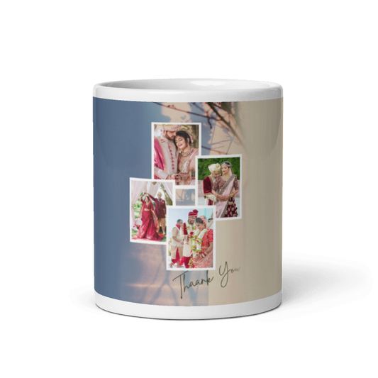 Customized Coffee Mug - Add Your Own Photo -4 Photo Frame Pattern