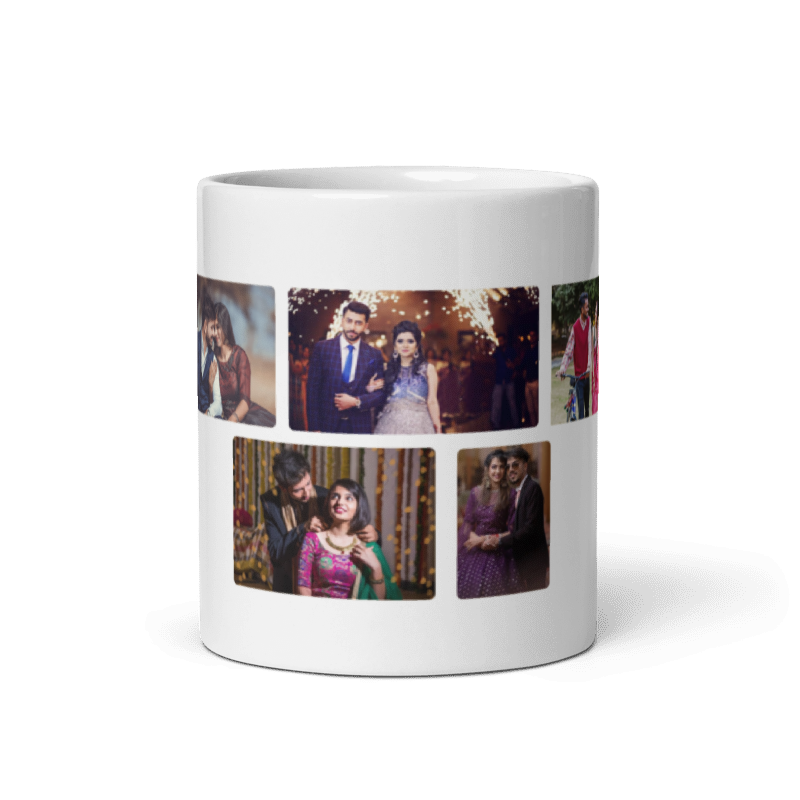 Customized Coffee Mug - Add Your Own Photo -5 Photo Frame Pattern