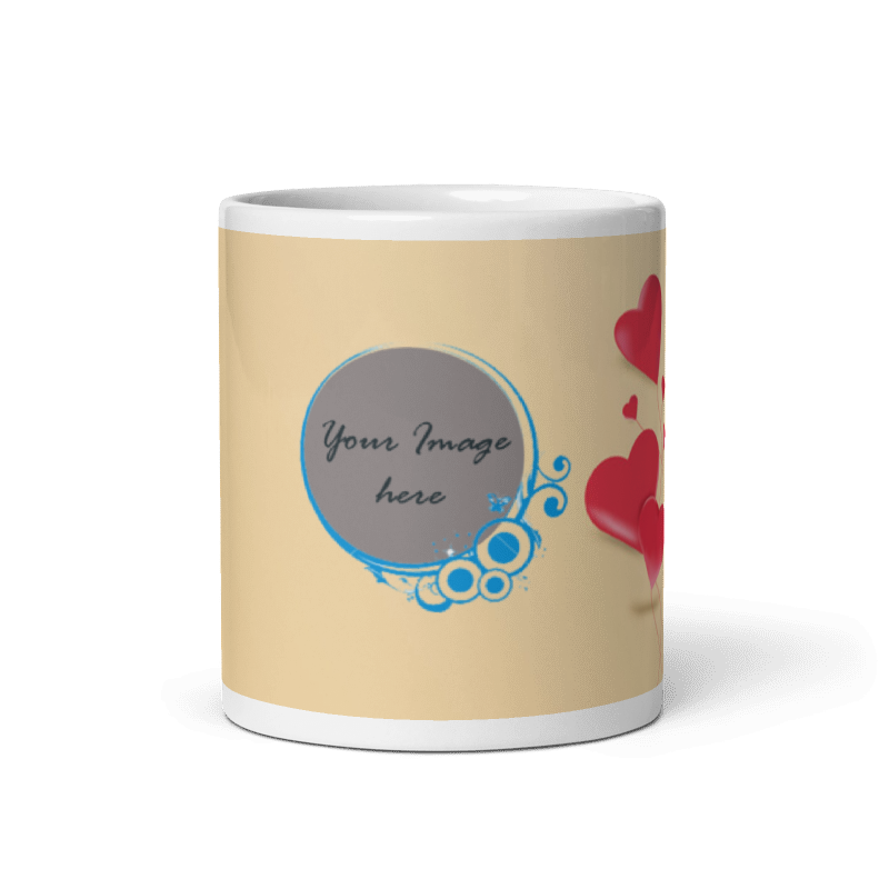 Customized Coffee Mug - Add Your Own Photo -Light Yellow Background