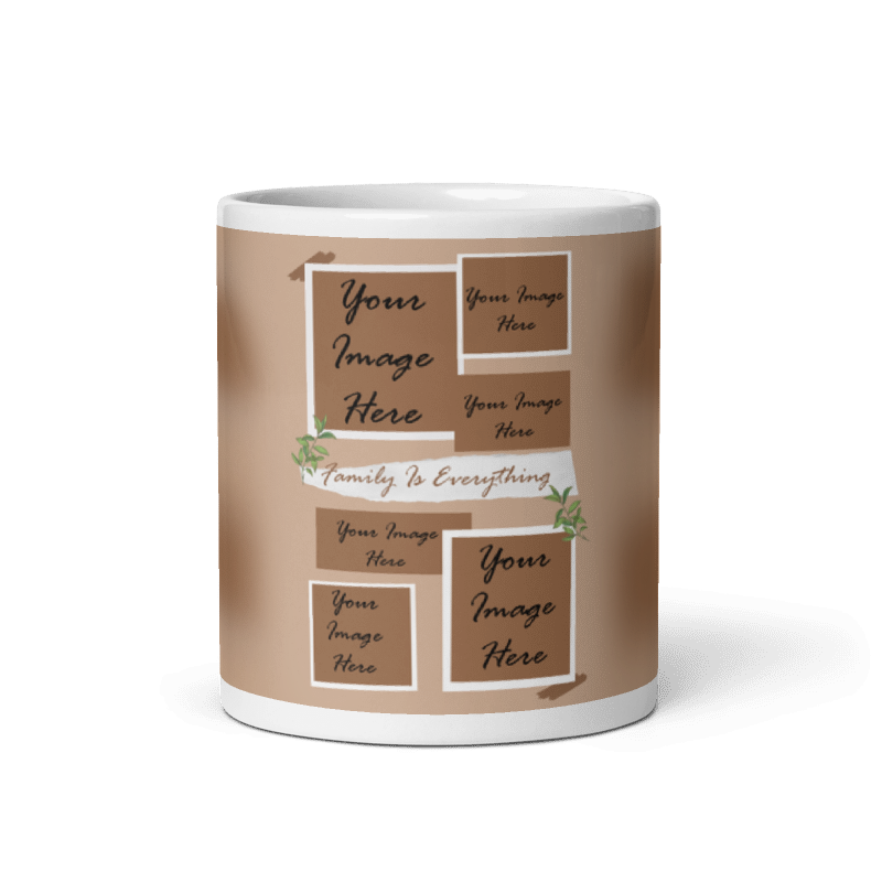 Customized Coffee Mug - Add Your Own Photo -6 Photo Frame Pattern