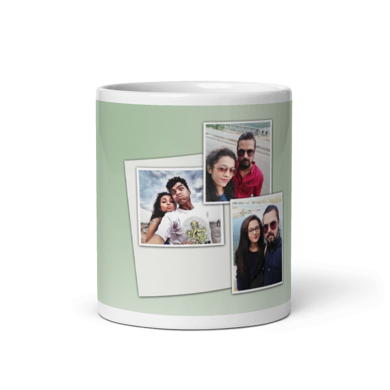 Customized Coffee Mug - Add Your Own Photo -3 Photo Frame Pattern