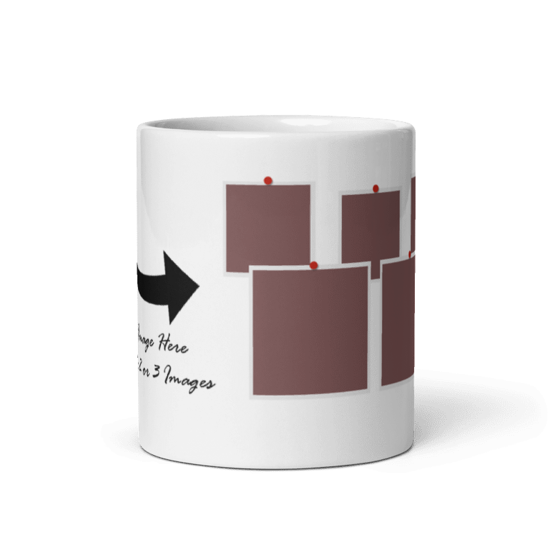 Customized Coffee Mug - Add Your Own Photo -5 Photo Frame Pattern