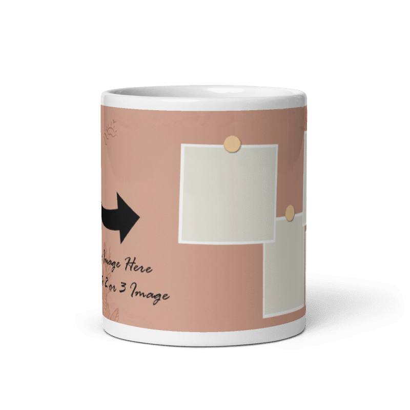 Customized Coffee Mug - Add Your Own Photo -4 Photo Frame Pattern