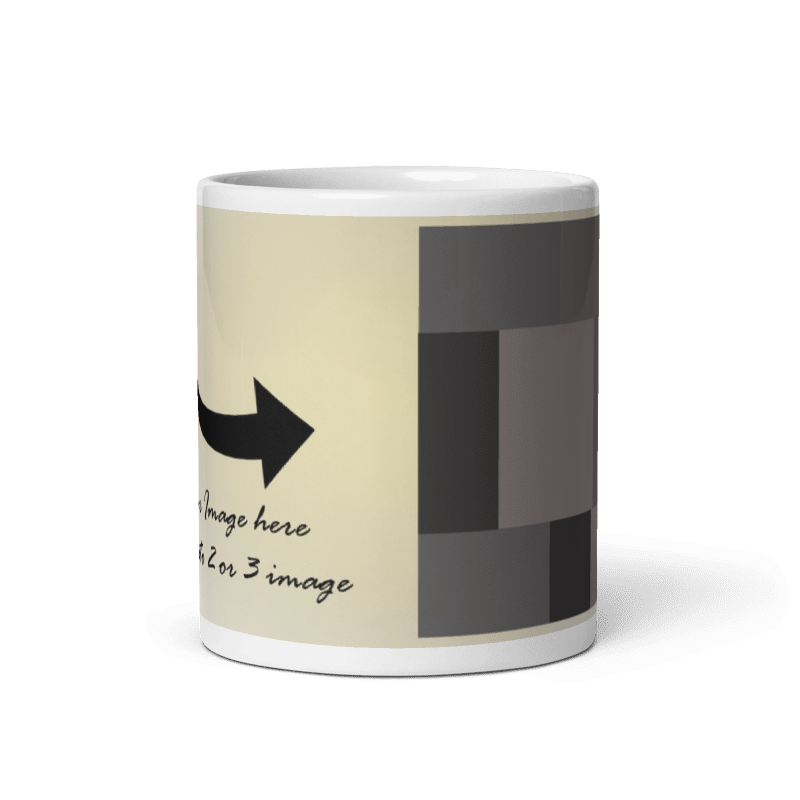 Customized Coffee Mug - Add Your Own Photo -8 Photo Frame Pattern