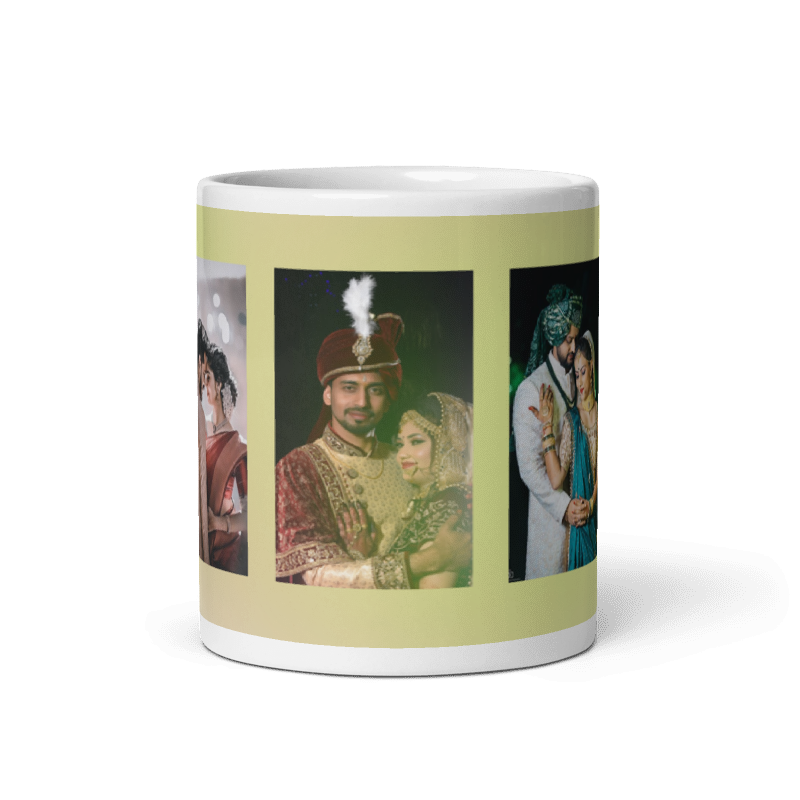 Customized Coffee Mug - Add Your Own Photo -3 Photo Frame Pattern