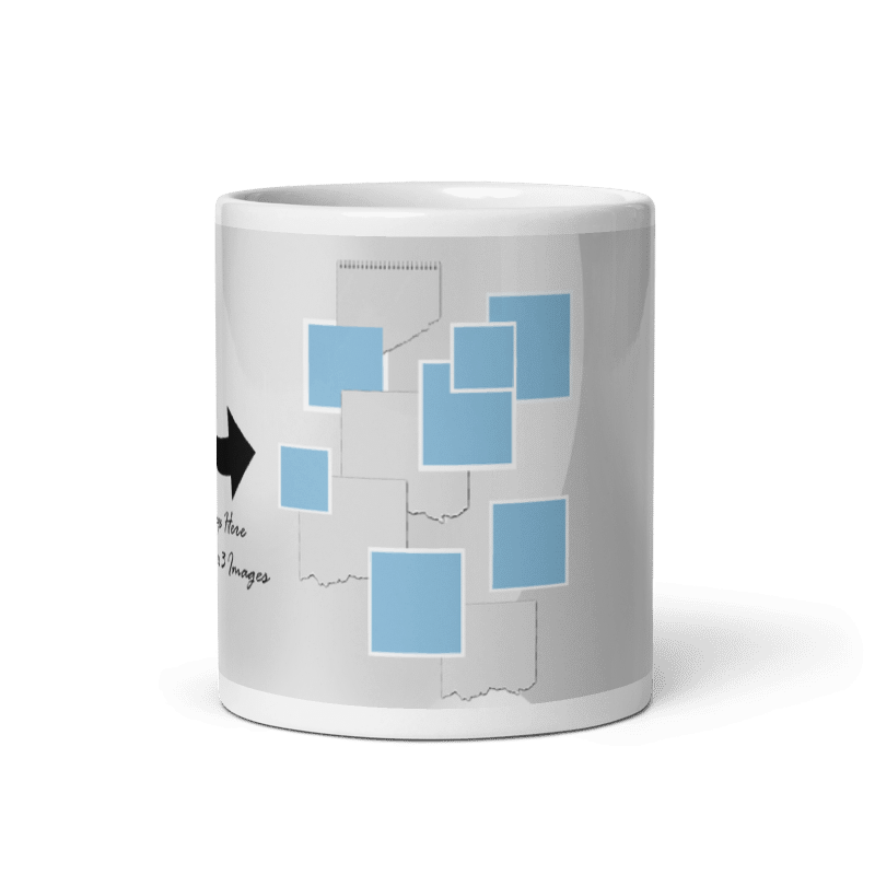 Customized Coffee Mug - Add Your Own Photo -10 Photo Frame Pattern