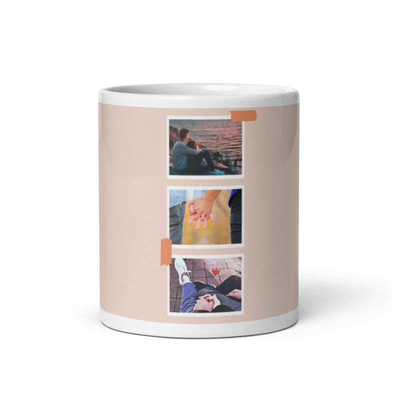 Customized Coffee Mug - Add Your Own Photo -3 Photo Frame Pattern