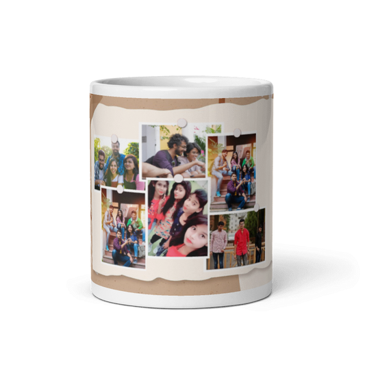 Customized Coffee Mug - Add Your Own Photo -6 Photo Frame Pattern