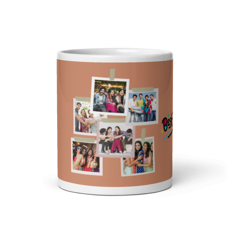 Customized Coffee Mug - Add Your Own Photo -6 Photo Frame Pattern