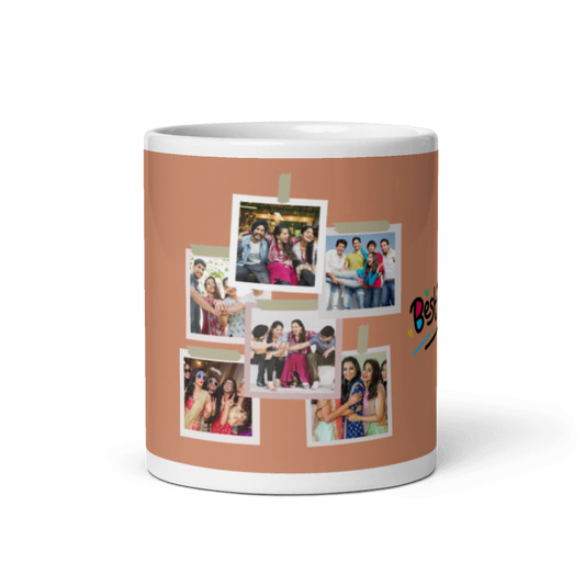 Customized Coffee Mug - Add Your Own Photo -6 Photo Frame Pattern