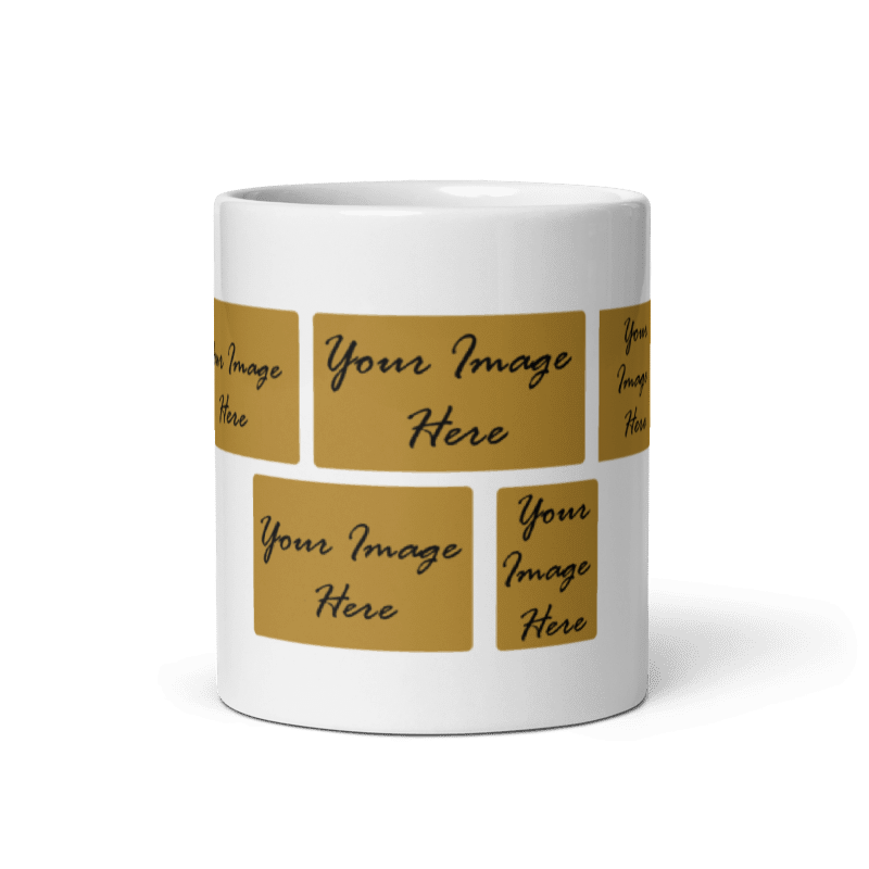 Customized Coffee Mug - Add Your Own Photo -5 Photo Frame Pattern