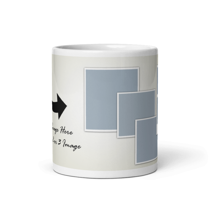 Customized Coffee Mug - Add Your Own Photo -5 Photo Frame Pattern
