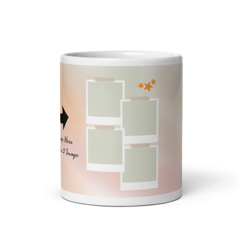 Customized Coffee Mug - Add Your Own Photo -4 Photo Frame Pattern