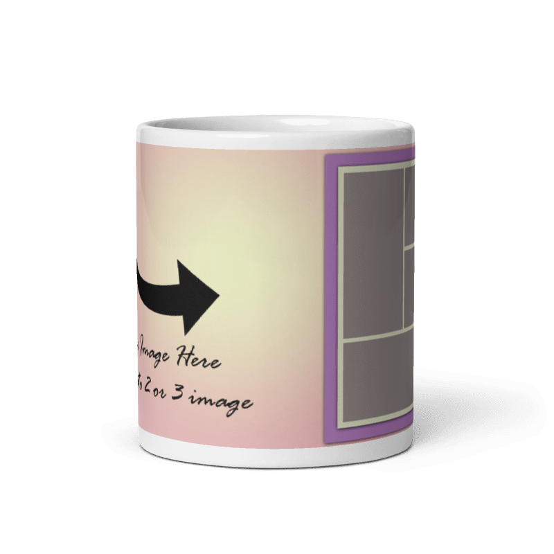 Customized Coffee Mug - Add Your Own Photo -4 Photo Frame Pattern