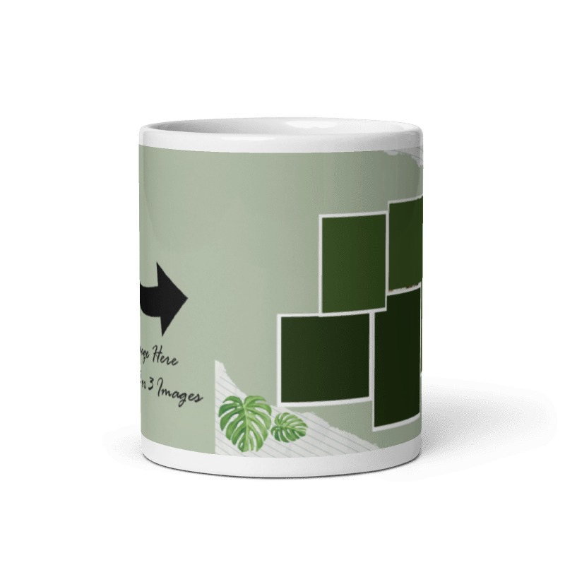 Customized Coffee Mug - Add Your Own Photo -5 Photo Frame Pattern