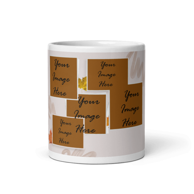Customized Coffee Mug - Add Your Own Photo -5 Photo Frame Pattern