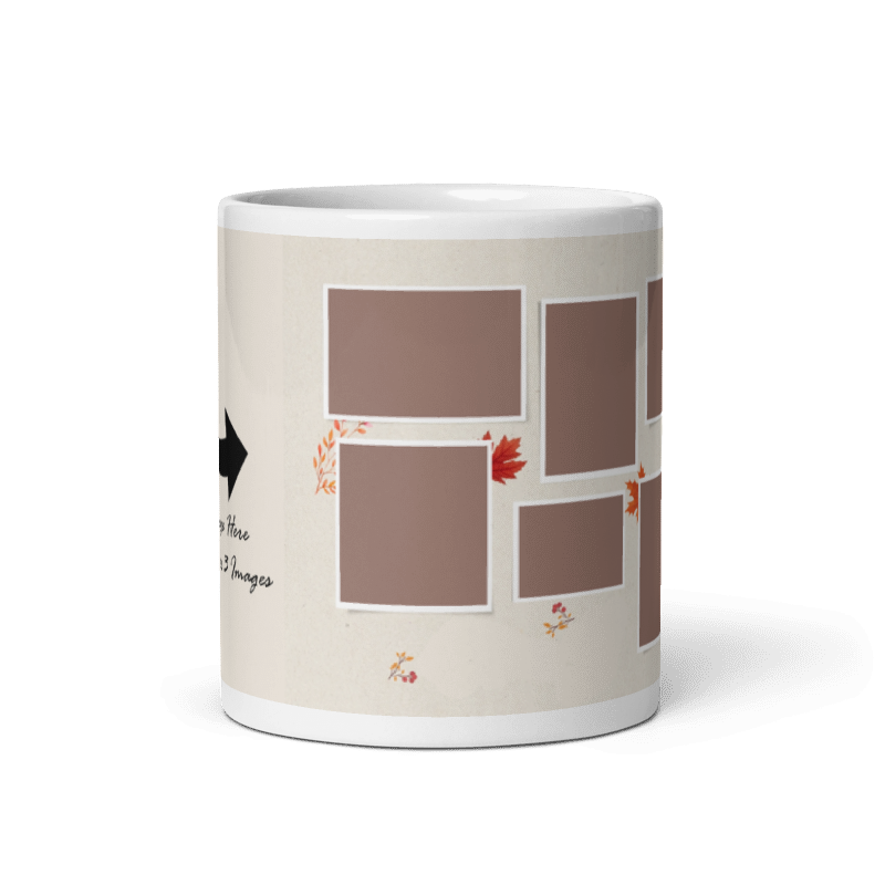 Customized Coffee Mug - Add Your Own Photo -6 Photo Frame Pattern
