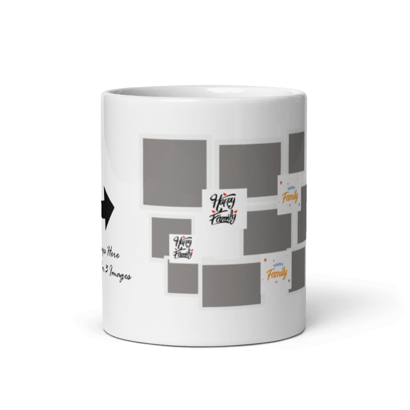 Customized Coffee Mug - Add Your Own Photo -9 Photo Frame Pattern