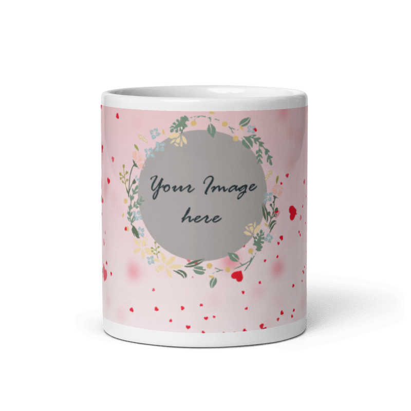 Customized Coffee Mug - Add Your Own Photo - Beautiful Pattern