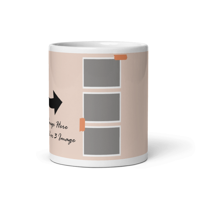 Customized Coffee Mug - Add Your Own Photo -3 Photo Frame Pattern