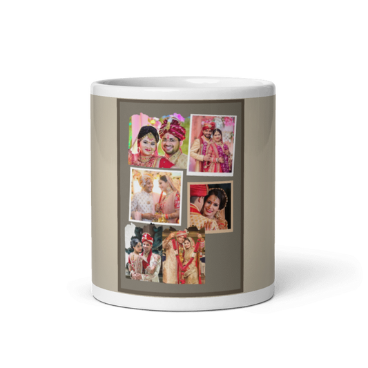 Customized Coffee Mug - Add Your Own Photo -6 Photo Frame Pattern